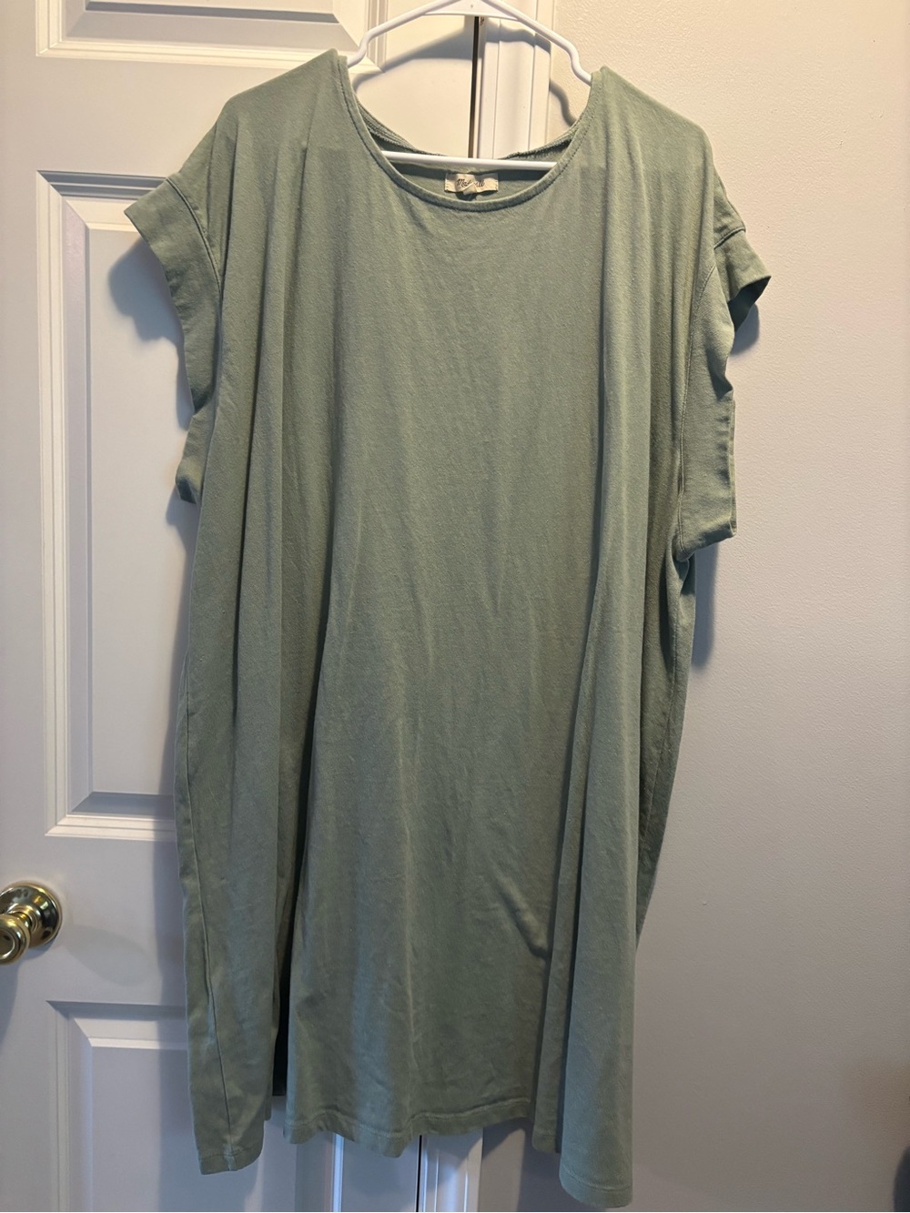 Madewell Sage Green Crewneck Tee Dress
